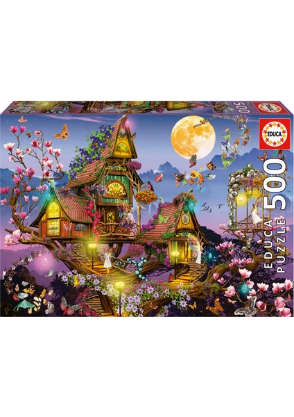 500 Parçalık Peri Evi Fantastik Puzzle - 19554 - Fairy House