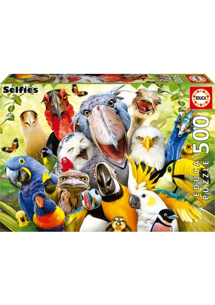 500 Parça Kuş Selfiesi Puzzle - Watch The Birdie - 19622