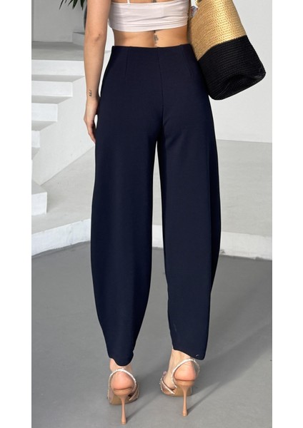 Kadın Bernis Balon Pantolon, Beli Lastikli Şalvar Model Krep Balon Pantolon Basen Gizleyen fırsatları