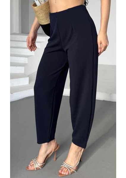 Kadın Bernis Balon Pantolon, Beli Lastikli Şalvar Model Krep Balon Pantolon Basen Gizleyen indirimleri