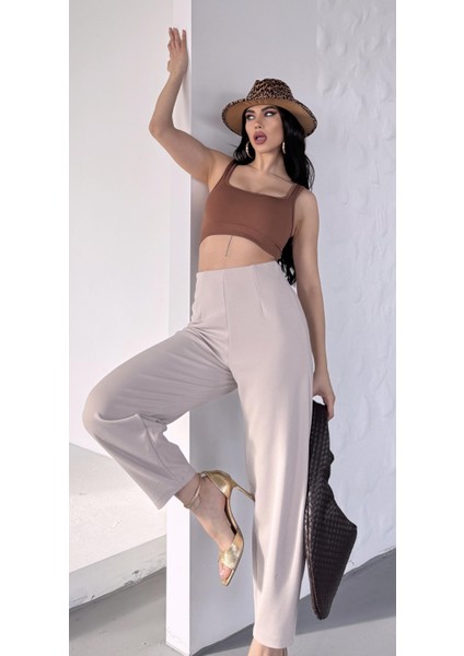 Kadın Bernis Balon Pantolon, Beli Lastikli Şalvar Model Krep Balon Pantolon Basen Gizleyen fiyatları