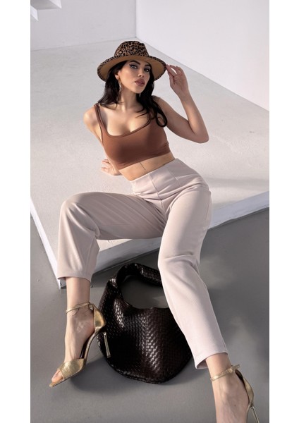 Kadın Bernis Balon Pantolon, Beli Lastikli Şalvar Model Krep Balon Pantolon Basen Gizleyen indirimleri