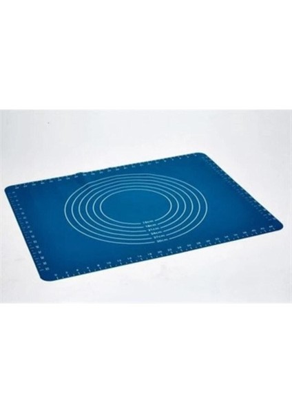 Silikon Hamur Açma Matı Örtüsü 40X50 cm - Mavi