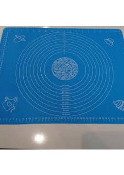 Silikon Hamur Açma Matı Örtüsü 40X50 cm - Mavi