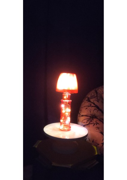 Galata Kulesi Cam Abajur El Yapımı Dekoratif Peri LED indirimleri