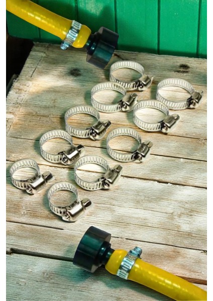 10 Adet Hortum Kelepçesi Bahçe Yazlık Çimen Sulama Boru Çelik Klips Seti fiyatları