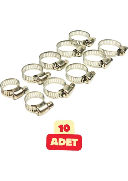 10 Adet Hortum Kelepçesi Bahçe Yazlık Çimen Sulama Boru Çelik Klips Seti fırsatları