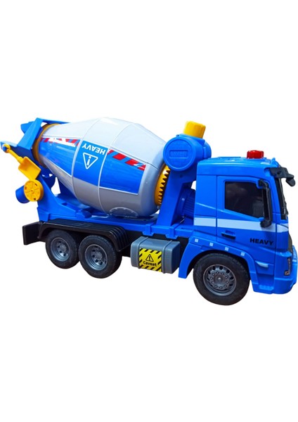 1:16 Pilli Işıklı Beton Mikseri Kamyon