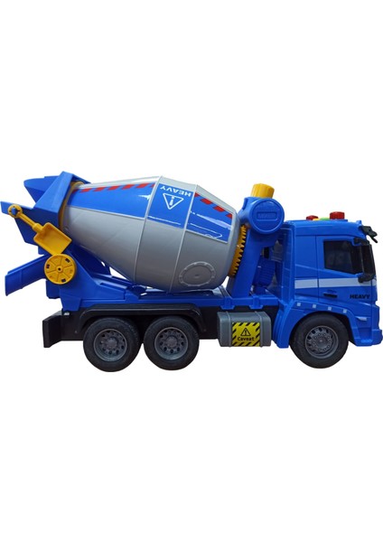 1:16 Pilli Işıklı Beton Mikseri Kamyon