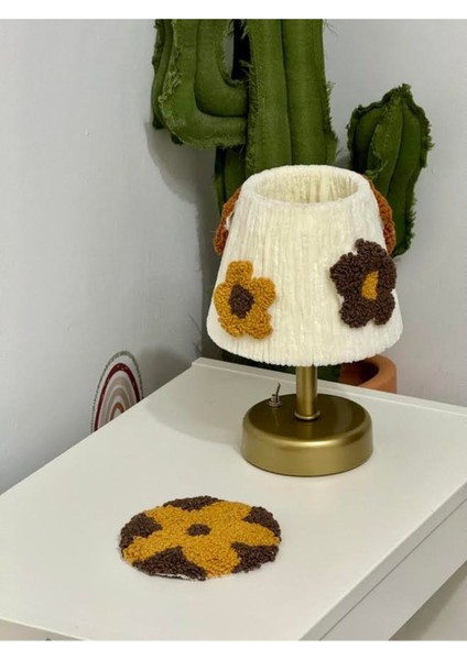 Punch Kadife Set Masa Lambası-Rattan Düzenleyici Sepet-Bardak Altı modelleri