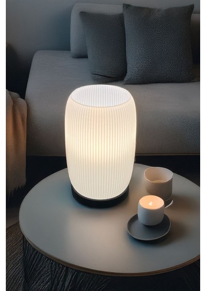 Bulg Dekoratif Abajur Masa Lambası Beyaz fırsatları