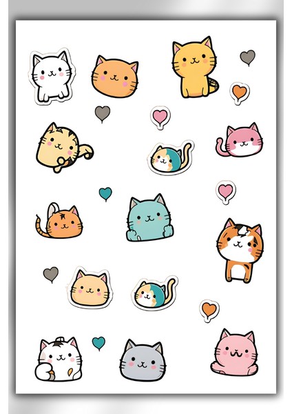 3 Lü Kawaii Sticker Set 40 + Çıkartma - Telefon Laptop Notebook Tablet Defter Matara Stiker Etiket indirimleri