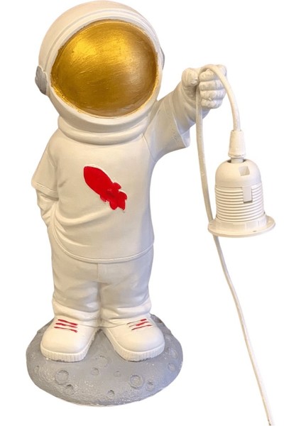 Lambalı Astronot Beyaz-Kırmızı