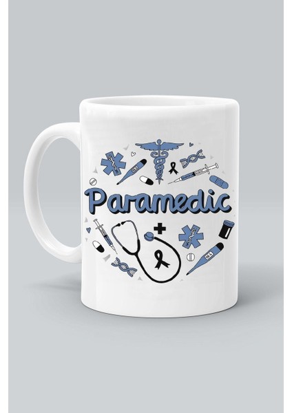 Paramedıc Meslek Paramedik Baskılı Beyaz Klasik Kupa Bardak