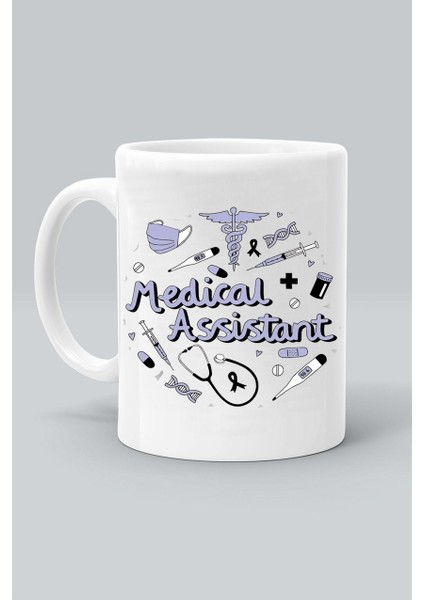 Medical Assistant Tıp Asistanı Baskılı Beyaz Klasik Kupa Bardak