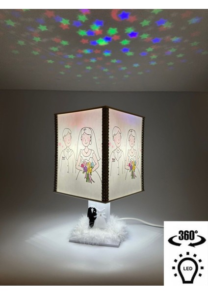 Dönen Abajur Gece Lambası