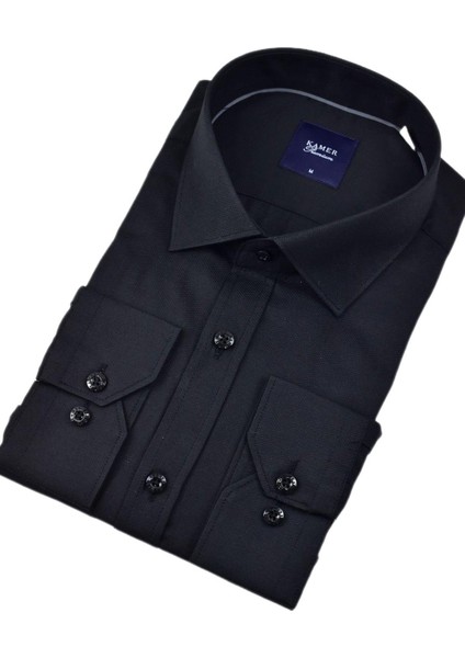 Erkek Klasik Armürlü Uzun Kol Gömlek 33704 BGL-ST04394 fırsatları