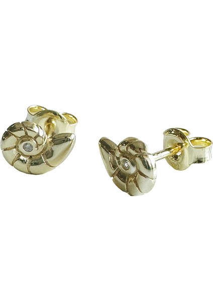 Nu 10 Salyangoz Gümüş Küpe MS3209, 925 Ayar Gümüş, Ithal Ürün