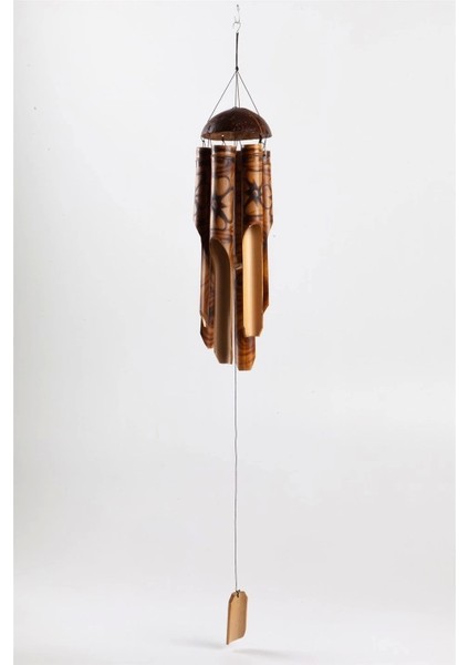 Bambu Coconat Kafalı Rüzgar Çanı 30 cm