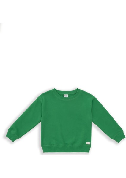 Çocuk Basic Pamuklu Bisiklet Yaka Sweatshirt