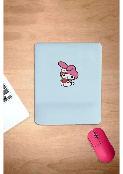 Dikdörtgen, Mavi, Bilek Destekli Konforlu Mouse Pad, Oyuncular Için Mouse Pad
