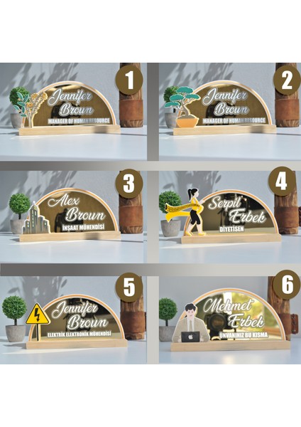 3D Masa Isimliği,meslek Grubu Masaisimliği, Şık Masaisimliği modelleri