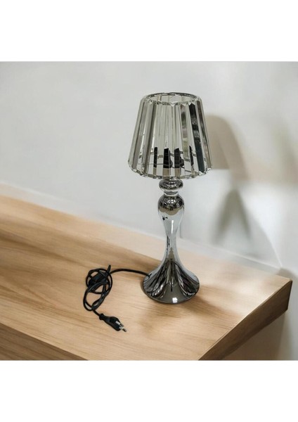 2 Li Kristal Taşlı Abajur