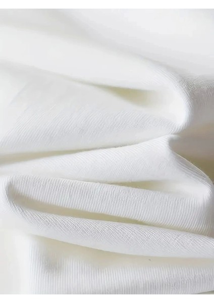 Baskılı Oversize Bisiklet Yaka T-Shirt - Beyaz modelleri