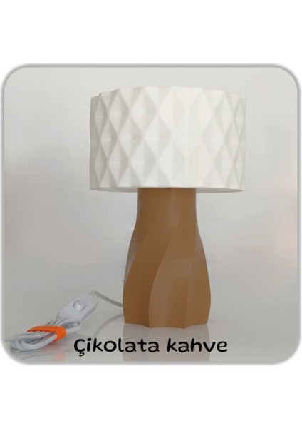 Dekoratif Abajur (Çikolata Kahve)