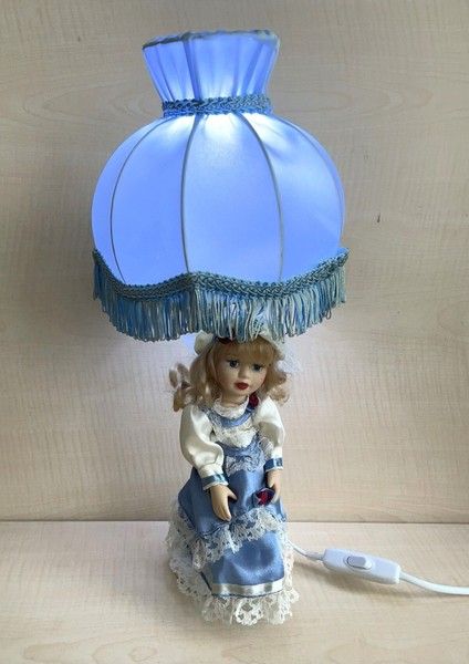 Gece Lambalı Porselen Bebek Porselen Bebek Abajur