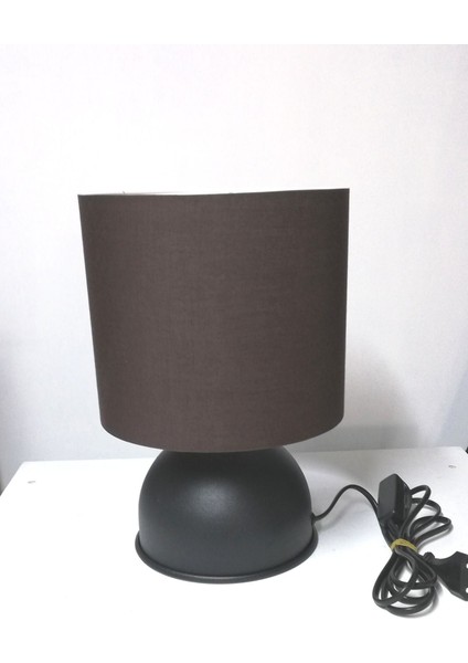 Siyah Metal Ayaklı Abajur Başlığı 4 Renk Seçenekli