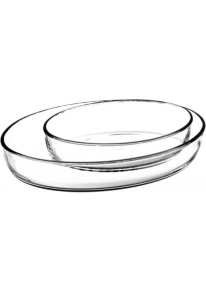 159033 Paşabahçe 2'li Oval Borcam Tepsi