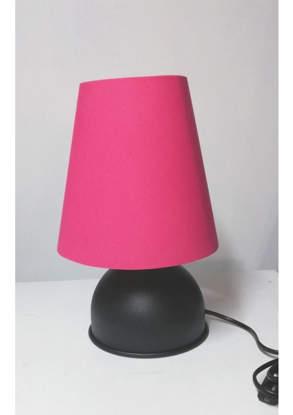 Siyah Metal Ayaklı Abajur Başlığı 4 Renk Seçenekli