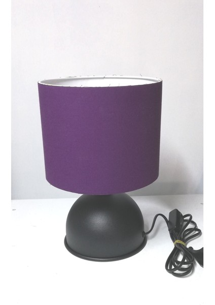 Siyah Metal Ayaklı Abajur Başlığı 4 Renk Seçenekli modelleri