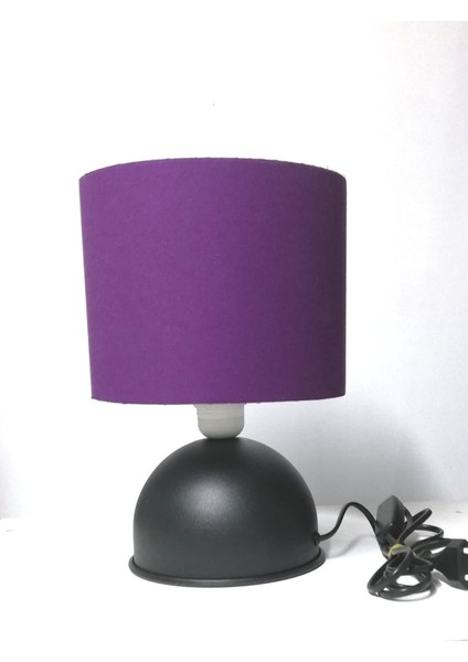 Siyah Metal Ayaklı Abajur Başlığı 4 Renk Seçenekli fırsatları