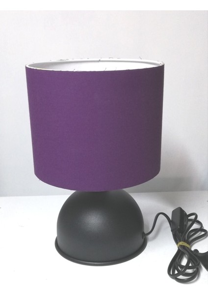 Siyah Metal Ayaklı Abajur Başlığı 4 Renk Seçenekli indirimleri