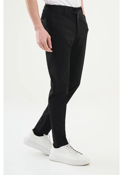 Düz Super Slim Fit Beli Lastikli Ipli Erkek Pantolon modelleri