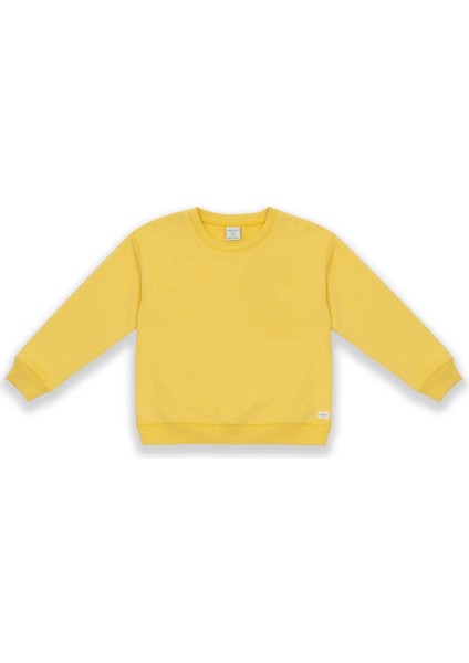 Çocuk Basic Pamuklu Bisiklet Yaka Sweatshirt