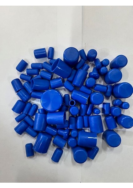 Motosiklet Vida Kapağı Silikon Tapa Aksesuar Mavi 80 Adet