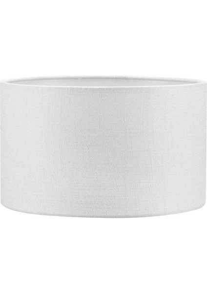 Beyaz Lambader Başlığı Çap 30 cm Silindir Kumaş AB852