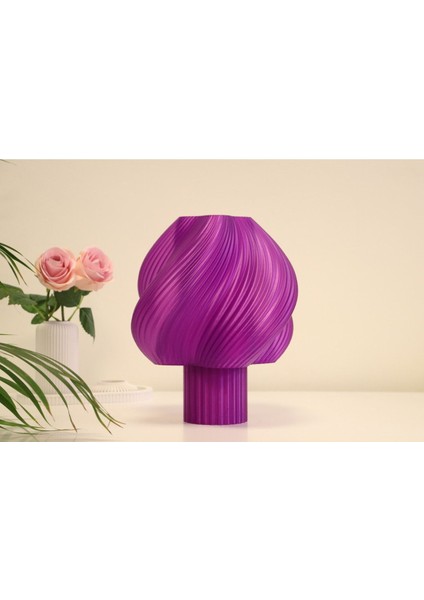 Modern Mor Abajur modelleri