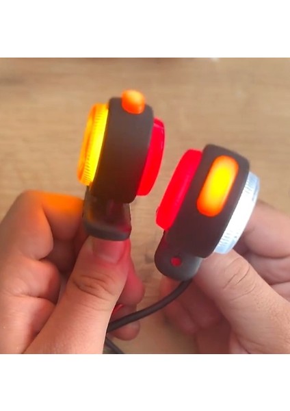 10 Adet Neon Ledli Takoz Lamba 12-24 Volt Sarı-Kırmızı fırsatları