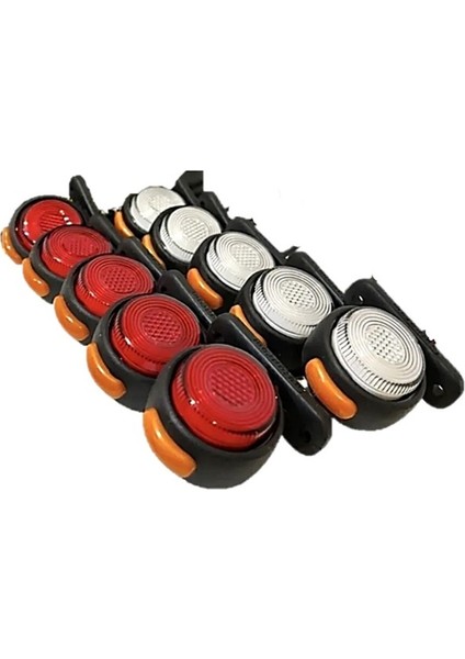 6 Adet Neon Ledli Takoz Lamba 12-24 Volt Kırmızı-Beyaz
