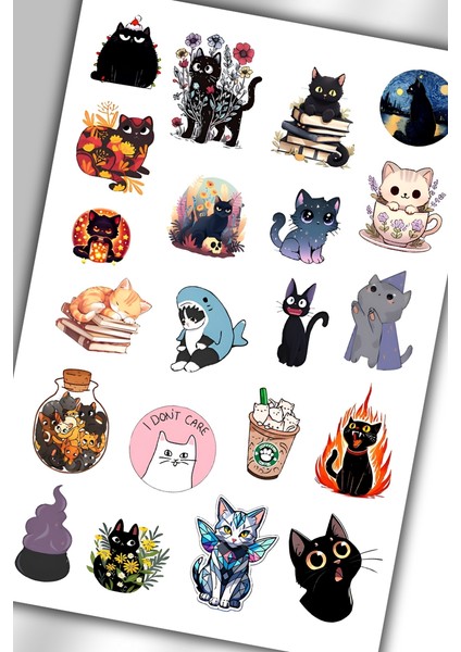 Sevimli Kedi Temalı Sticker Planner Ajanda Bullet Journal Için Uygun modelleri