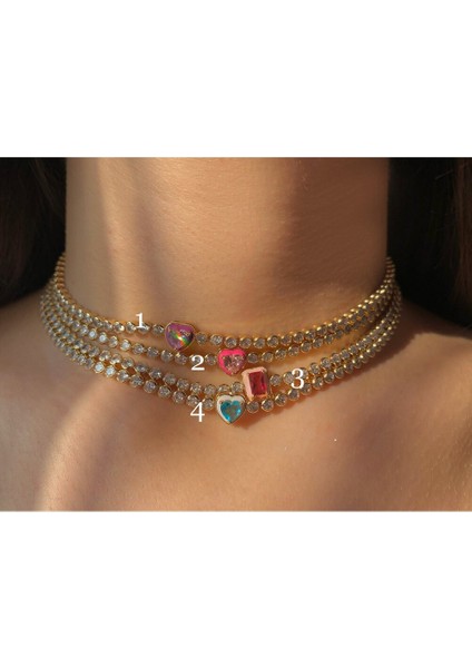 Renkli Mineli Su Yolu Choker