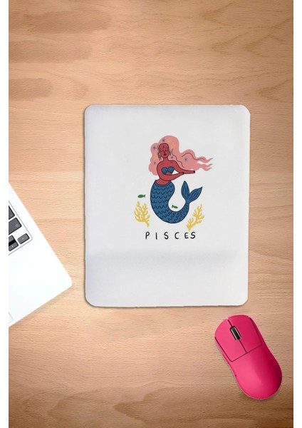 Dikdörtgen, Pisces, Bilek Destekli, Konforlu Mousepad, Ergonomik Dizayn, Oyuncular Iiçinmousepad, Bilgisayar Aksesuarı