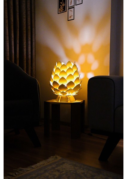 Sehpa Üstü Abajur Ahaşp Kozalak Model modelleri