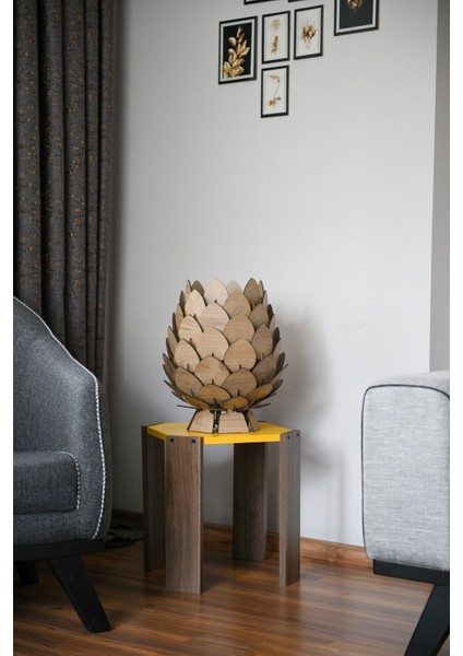 Sehpa Üstü Abajur Ahaşp Kozalak Model