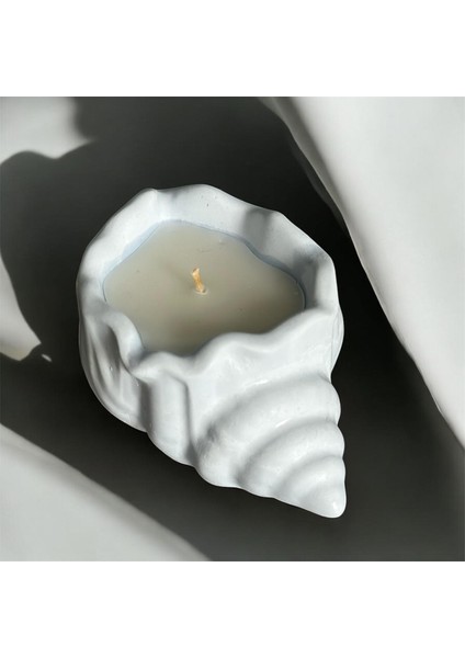 Deniz Kabuğu Model Kokulu Mum, Açık Mavi