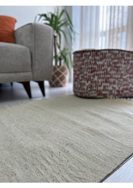Organik Boyasız Kilim Doğal Yünlü Modern Dokuma Yıkanabilir Çift Taraflı